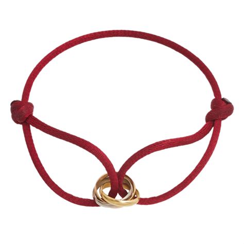 cartier string bracelet colors|cartier trinity bracelet red ribbon.